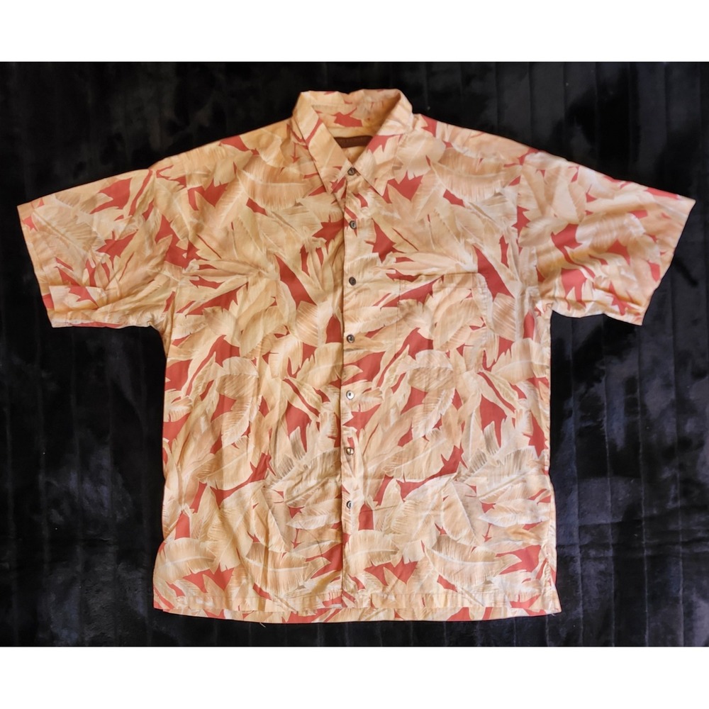 Tori Richard Hawaiian Shirt L Floral 100% Cotton Lawn Button Up Short Sleeve